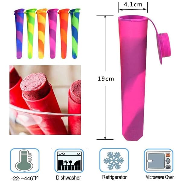 2/6 STK Ice Pop Forme Silikone Popsicle Form B B B