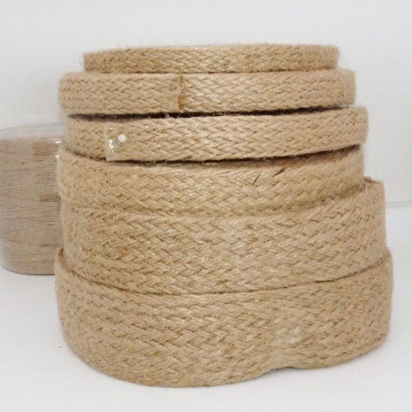 Flätat säckbandsrep Jute-rep 1,5CM 1.5cm