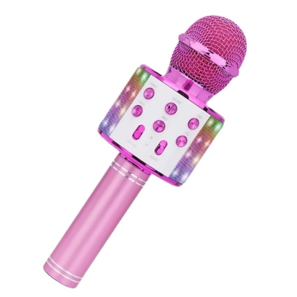 Trådlös karaokemikrofon Bluetooth högtalare ROSA pink
