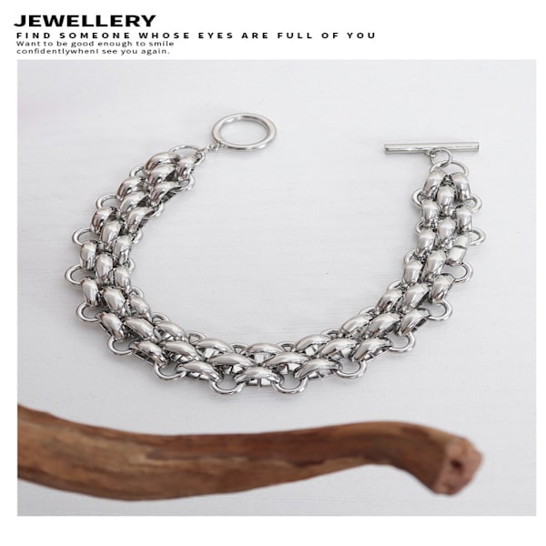 Överdrivet halsband Trendiga Coola Kvinnor Halsband Armband GULD Gold Bracelet-Bracelet