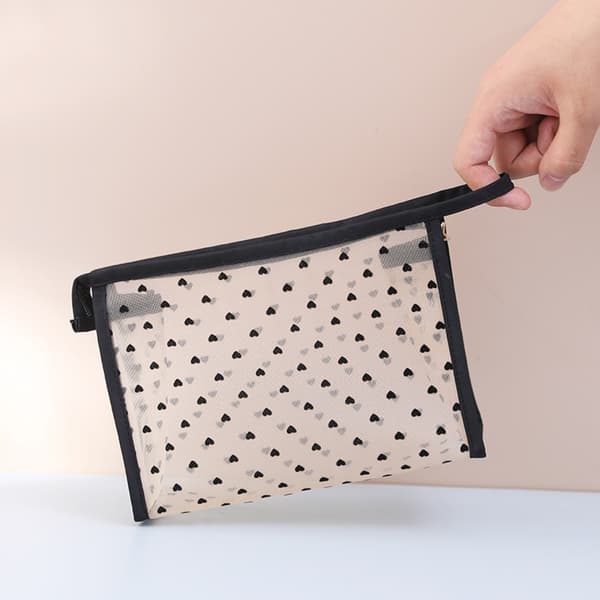 Mesh kosmetikkveske Makeup Bag TRANSPARENT B B Transparent B-B