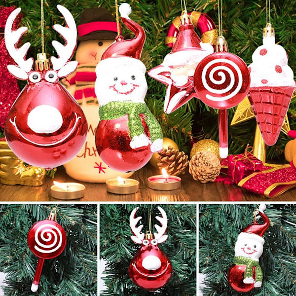 6/3 st Julhängsmycke Xmas Tree Hanging Ball 2 2 2
