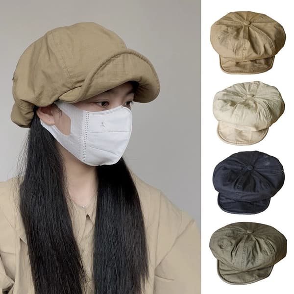 Octagonal Hat Unisex Hat BEIGE Beige