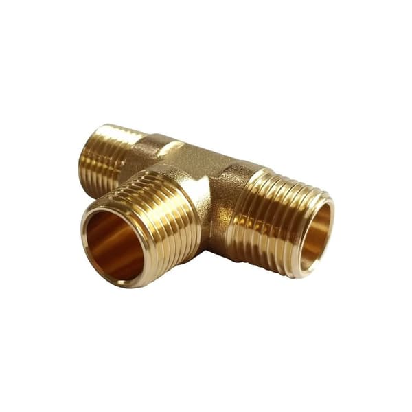 2 stk messingbeslag T-adapter 2 pcs