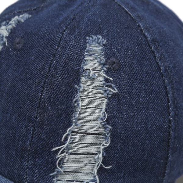 Denim Baseball Caps Distressed Hole Cap SORT black