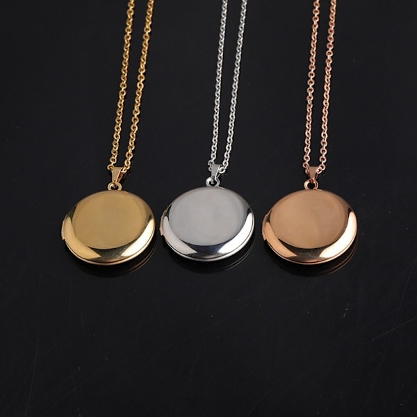 2 kpl kaulakoru Photo Locket SILVER Silver
