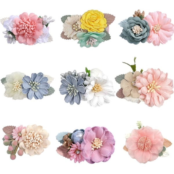 2 STK Hårspænder Blomsterclips Hårspænder DESIGN 9 DESIGN 9 Design 9