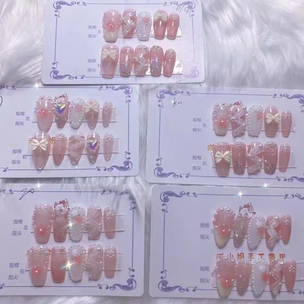 Pure Manual False Nail Fake Handmade Nails XS XS