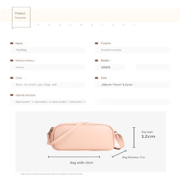 Crossbody taske Dametaske PINK pink