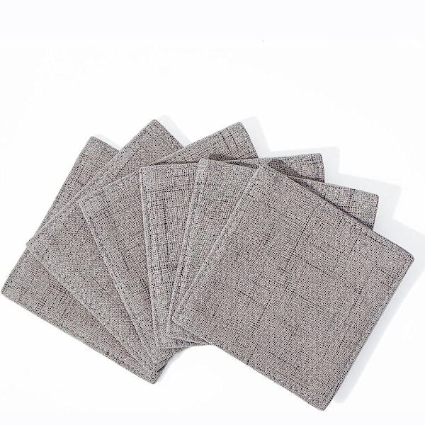 6 kpl Imukykyiset lasinaluset Cotton Coaster juomaalustanko