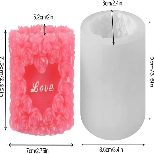 Kynttilämuotit Kukka Ruusu