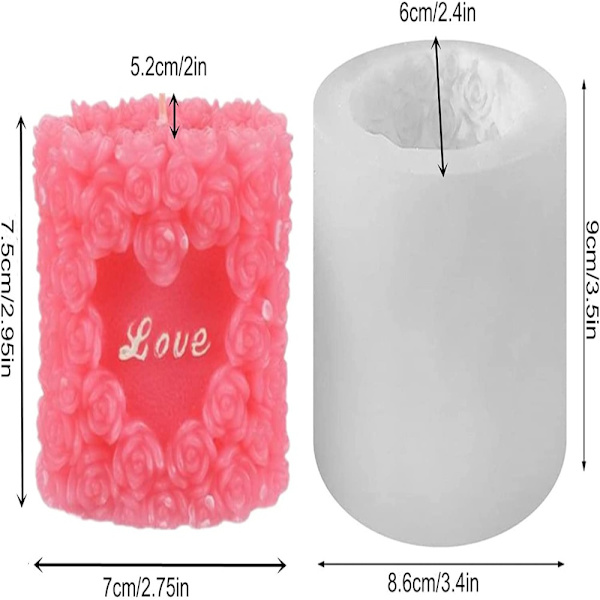 Stearinlysformer Blomst Rose