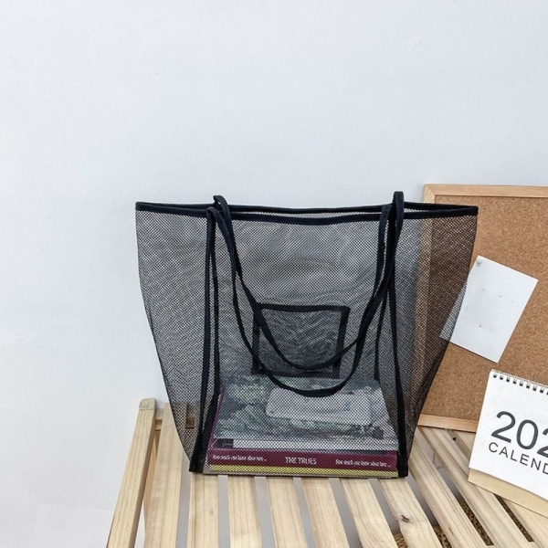 Mesh Mesh Net Tote MUSTA black