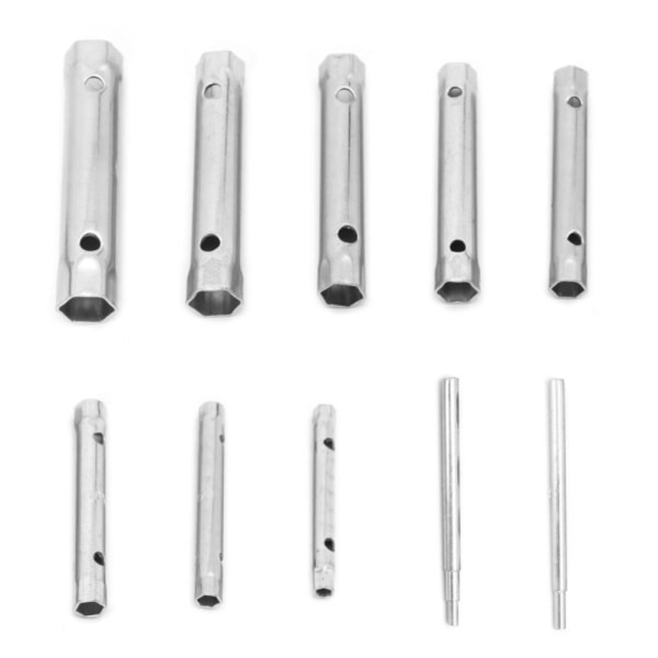 Rørformet boksnøkkel tennpluggnøkkel dobbel endenøkkel 10pcs