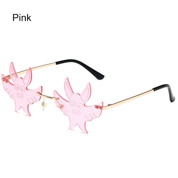 Lepakon muotoiset aurinkolasit Goth Glasses PINK PINK Pink