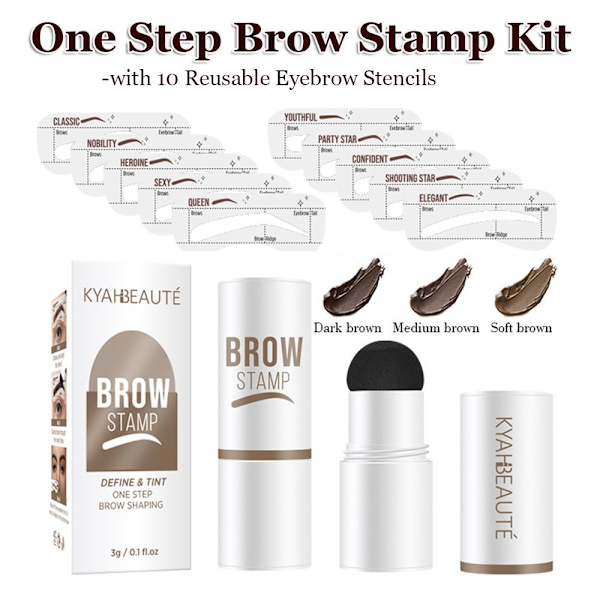 Øjenbryn Stemplet Formende Sæt Et Trin MØRK BRUN dark brown