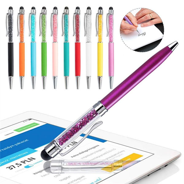 5 STK Kapacitiv Stylus Kuglepen SORT Black