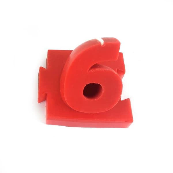 Nummer lysform silikonformer 6 6 6