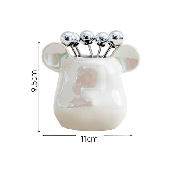 Nordic Bear Fruit Gaffel Set SILVER BEAR BEAR silver bear-bear