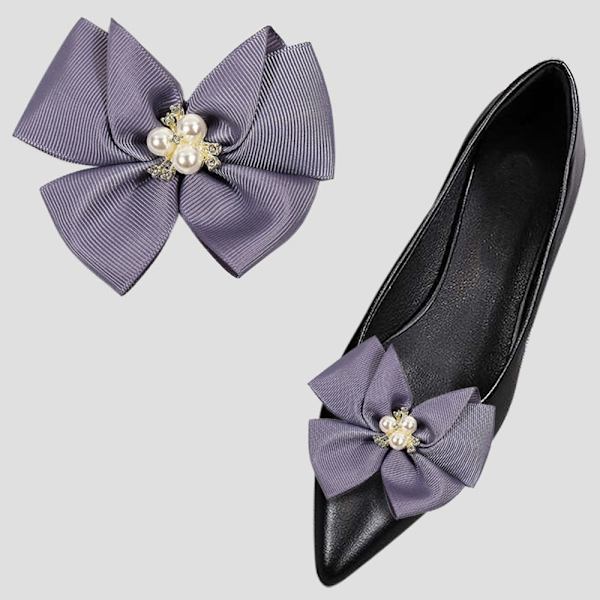 2kpl kenkäklipsi Kiiltävät koristeklipsit PURPURIA purple