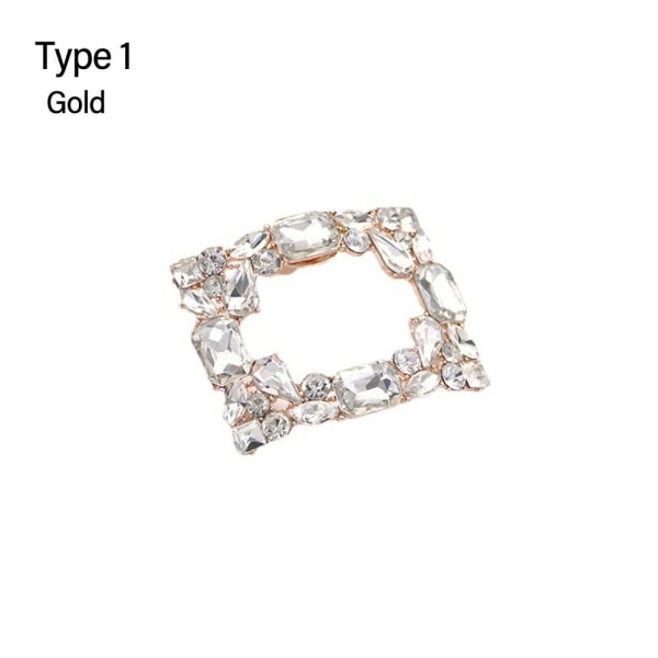 1 ST Bröllopsskor Dekorationer Strassskor Clip GULD TYP 1 gold type 1-type 1