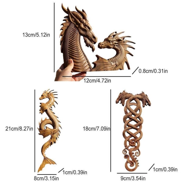Dragon Wall Art Carving Drage Statue Art 2 2 2