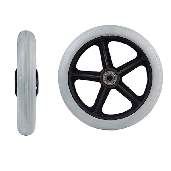 Shoppin Cart Pyörät Solid Tire Wheel HARMAA 7TUUMA Grey 7inch