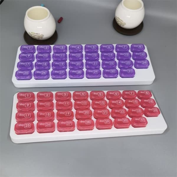 31 Grid Pills Box organizer HARMAA grey