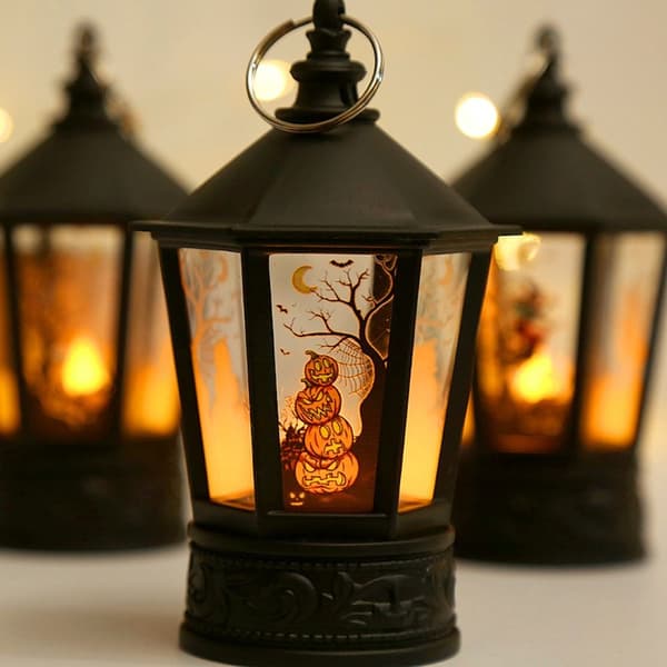Halloween Pumpkin Castle Lamp LED Candle Light GRESKIN STIL Pumpkin Style