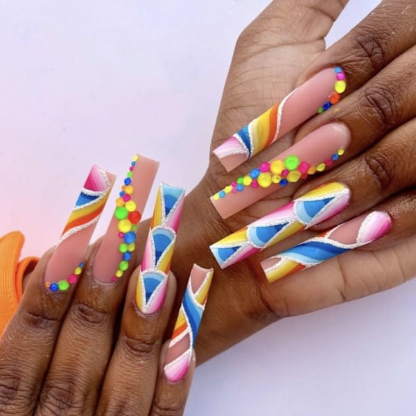 Fake Nails Ballerina 5 5 5