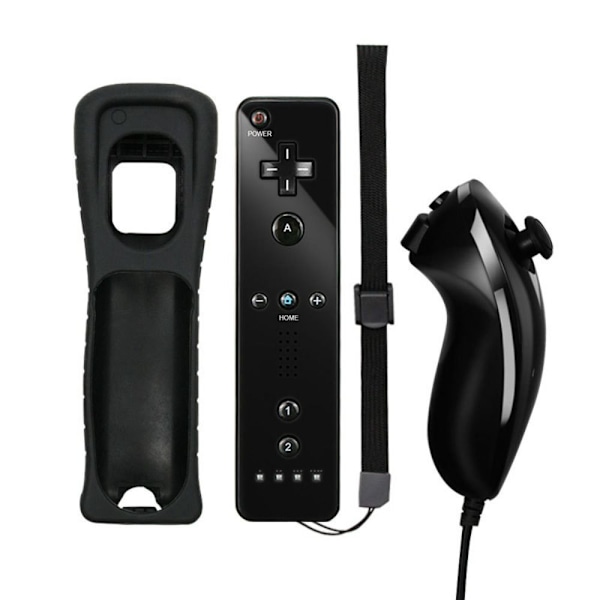 Til Nintendo Wii/Wii U Joystick Wireless Remote Gamepad SORT black