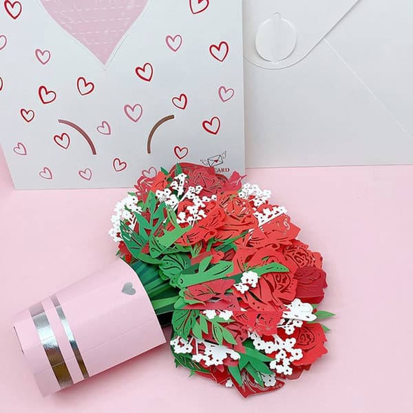 Pop Up bukett pappersblommor 02 02 02