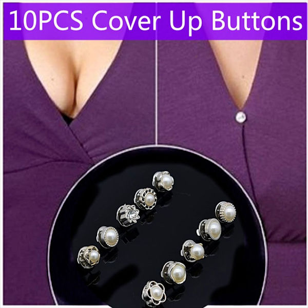 Knapp Brosje Perle Rhinestone Button 06 06 06