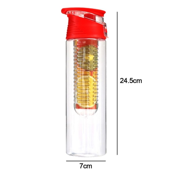 Vandflaske Frugt Infuser Flasker SORT black