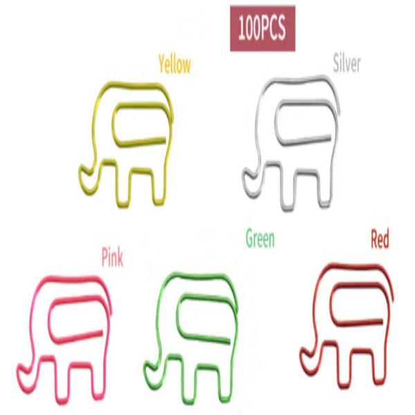 100 st Gem Bokmärken Planer Clips