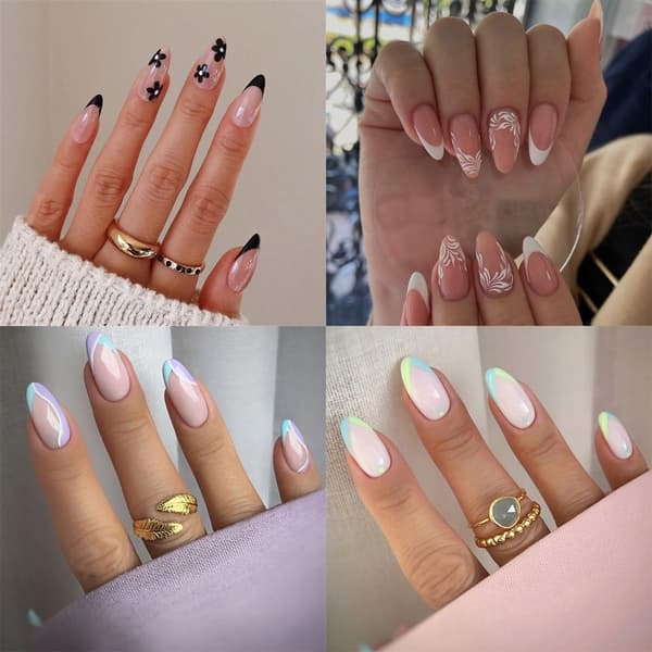 False Nails Long Almond 1 1 1