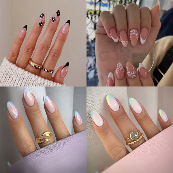 False Nails Long Almond 4 4 4
