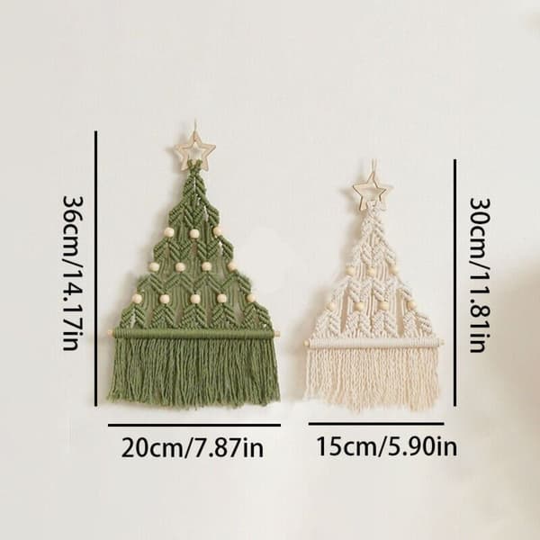 2st Julgran Macrame Xmas Väggbonader Julgran