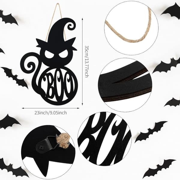 1/2st Creative Witch Hängningar Trä Häxskylt BAT BAT bat