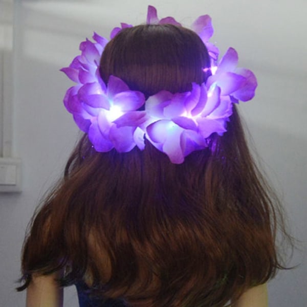 Glödande LED-krans Halloween Crown Flower 3 3 3