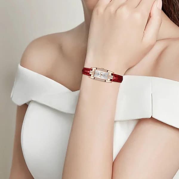 Damklocka Kvarts klocka VIT White