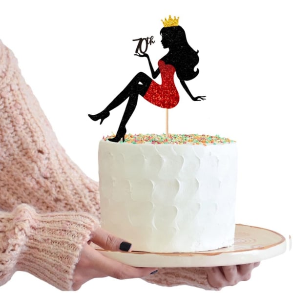 5 kpl Cake Topper -kakkukoristeita 80 80 80