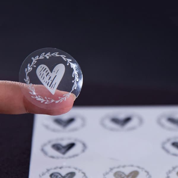 400 STK forseglingsmærkater Bronzing Love Heart 2 2 2