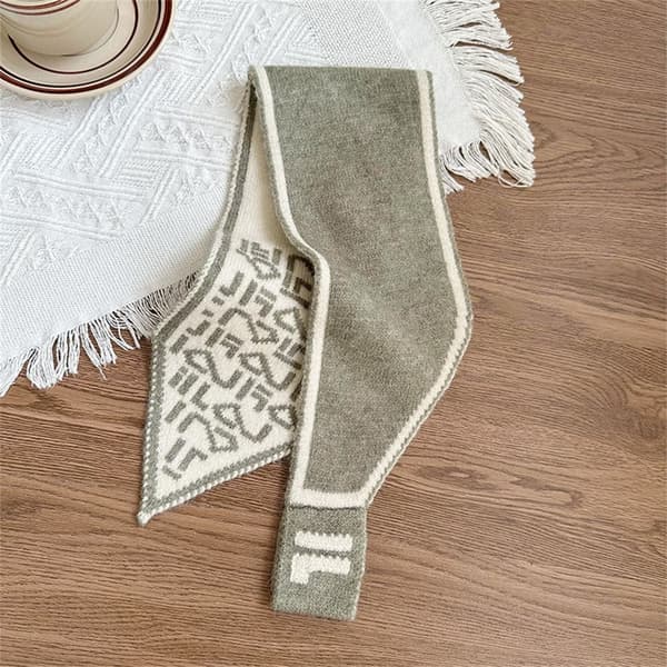 Lite Skjerf Strikk Sjal Skjerf KAFFE coffee