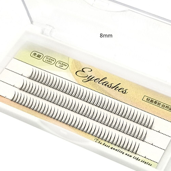 A Shape Eyelashes Yksittäiset ripset 8mm 8mm