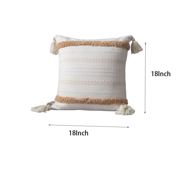 2 st Boho cover Tuftat cover Boppy kuddfodral Beige 2 Pcs-2 Pcs