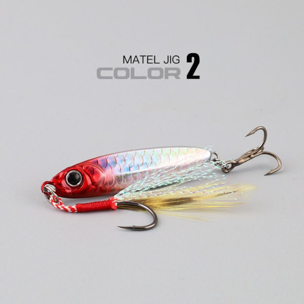 Fjäder Metall Fiskedrag Floating Minnow Baits RED 15G 15G red 15g-15g
