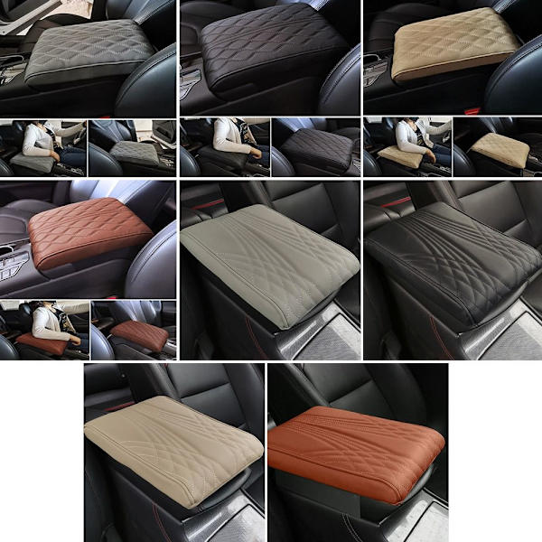 Auton keskuskäsinojan pehmusteen käsinojan istuinlaatikko BEIGE 2 BIEGE 2 Beige 2