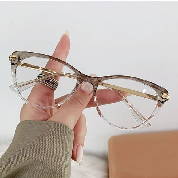 Anti-Blue Light Glasses Pyöreät silmälasit MUSTA Black