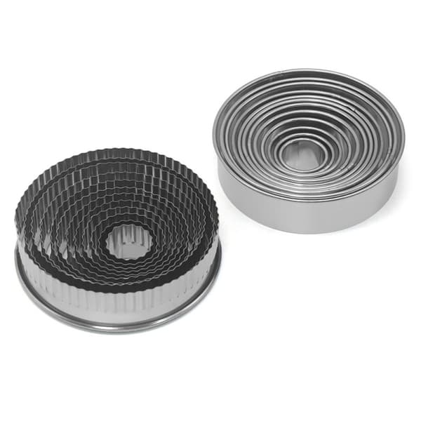 12 kpl keksileikkurit, pyöreät keksileikkurit set